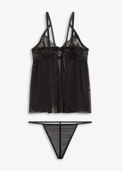 Babydoll et string (ens. 2 pces)
