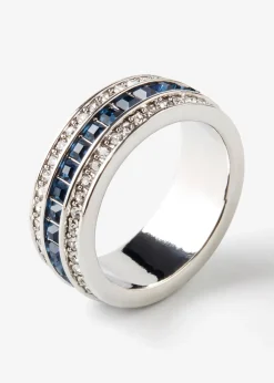 Bague sertie de strass en cristal de verre
