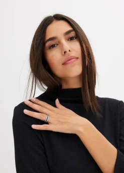 Bague sertie de strass en cristal de verre