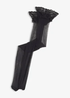 Bas auto-agrippants avec dentelle 20den