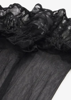 Bas auto-agrippants avec dentelle 20den