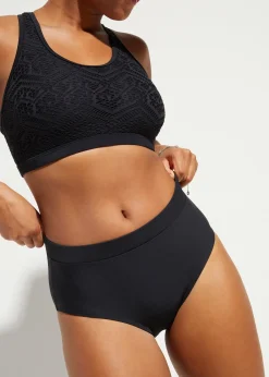 Bas de bikini sculptant taille haute, maintien léger