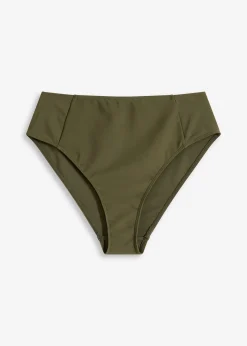 Bas de bikini taille haute, échancré