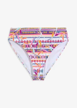 Bas de bikini taille haute, échancré