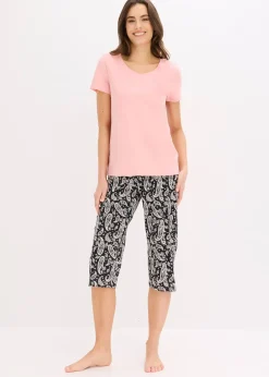 Bas et 2 hauts de pyjama 100% coton (ens. 3 pces)