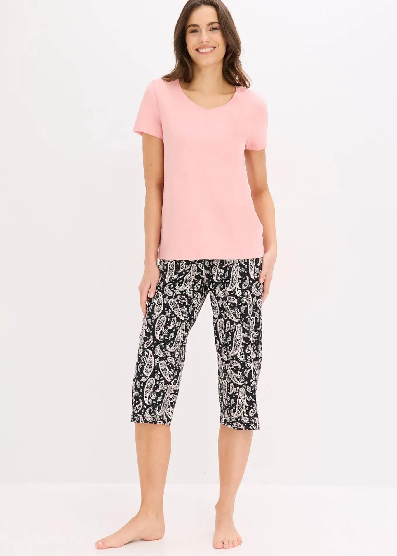 Bas et 2 hauts de pyjama 100% coton (ens. 3 pces)