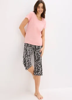 Bas et 2 hauts de pyjama 100% coton (ens. 3 pces)