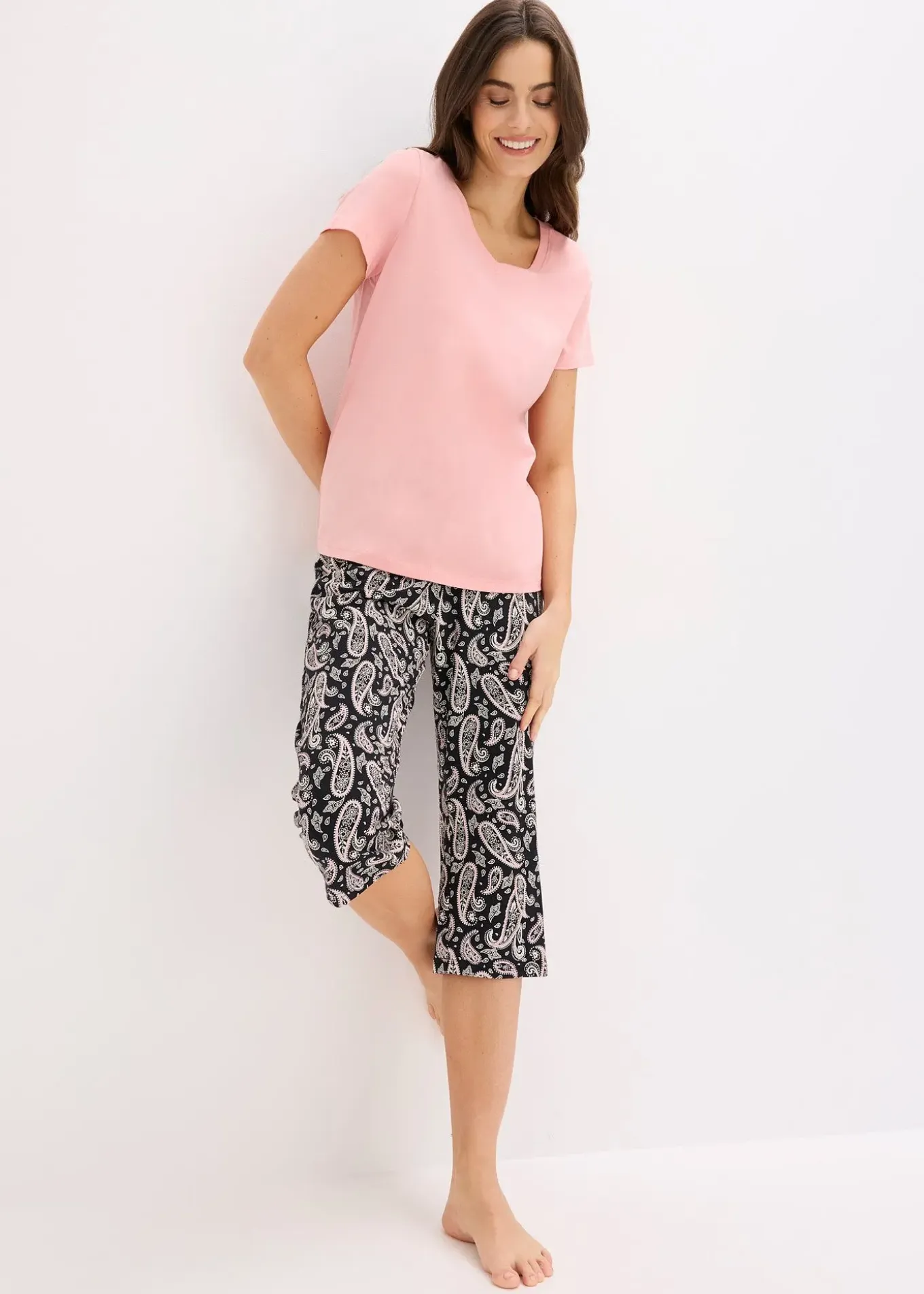 Bas et 2 hauts de pyjama 100% coton (ens. 3 pces)