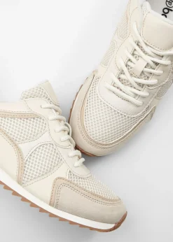 Baskets chunky avec empiècement en mesh