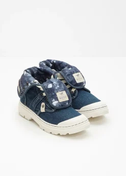 Baskets montantes Mustang en toile coton