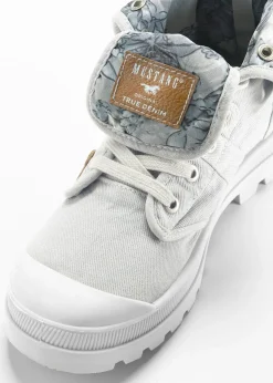 Baskets montantes Mustang en toile coton