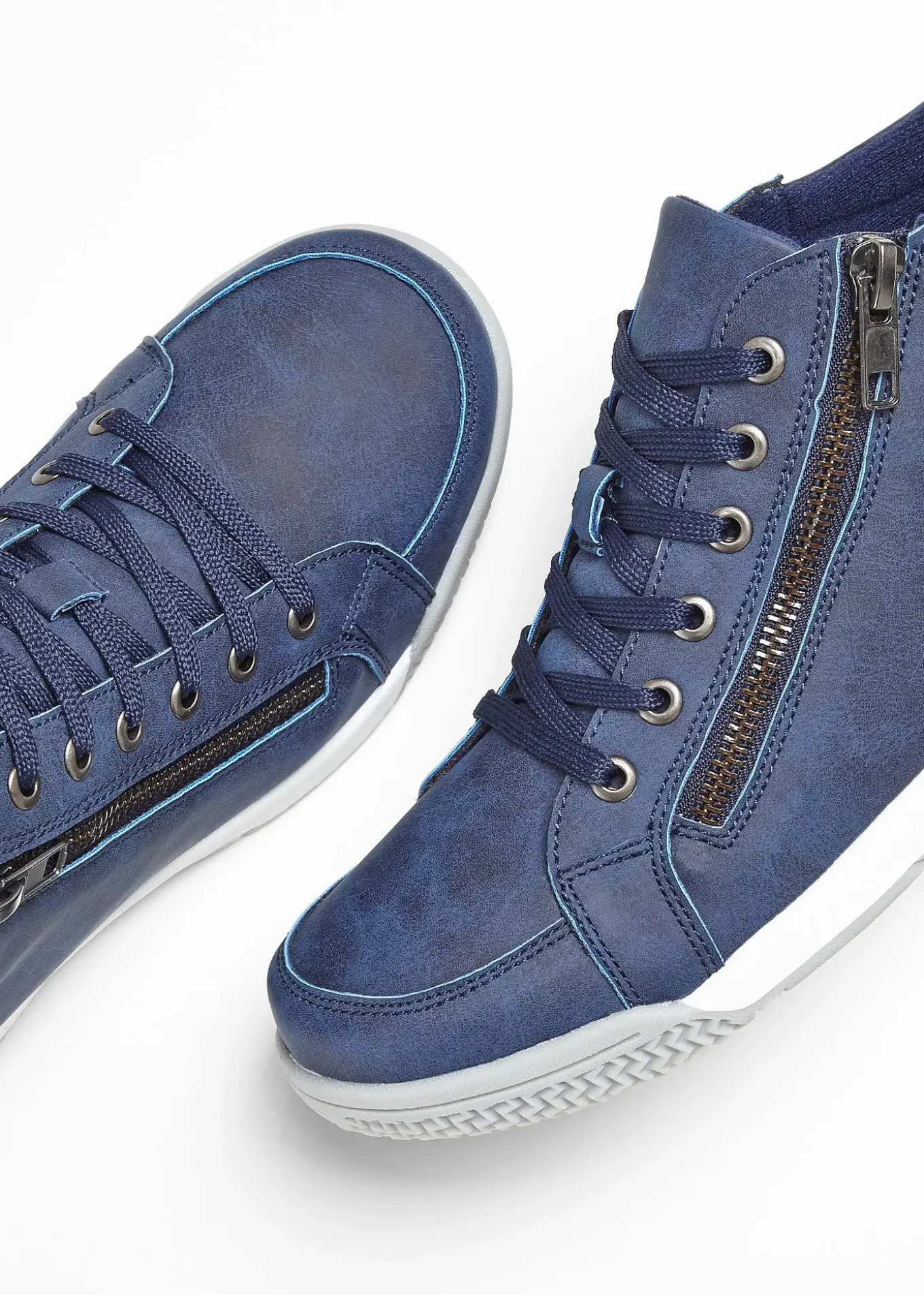 Baskets montantes zippées