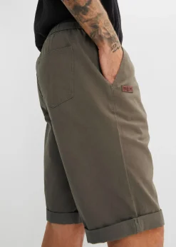 Bermuda 100% coton à taille élastiquée, regular