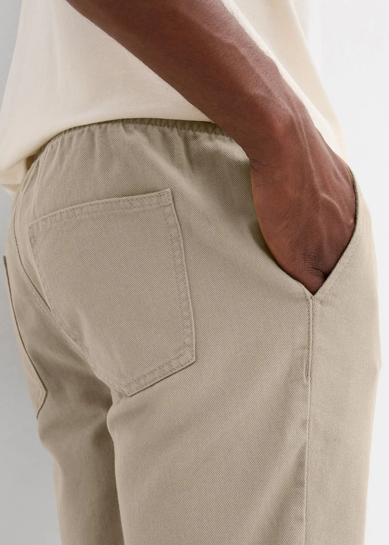 Bermuda 100% coton à taille élastiquée, Regular