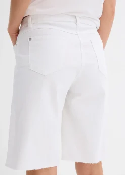 Bermuda à finition effilochée