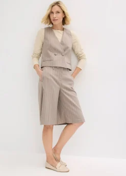 Bermuda à rayures tennis et pinces