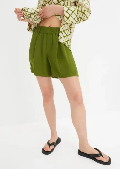 Bermuda à taille élastiquée