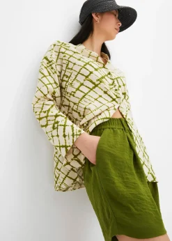 Bermuda à taille élastiquée