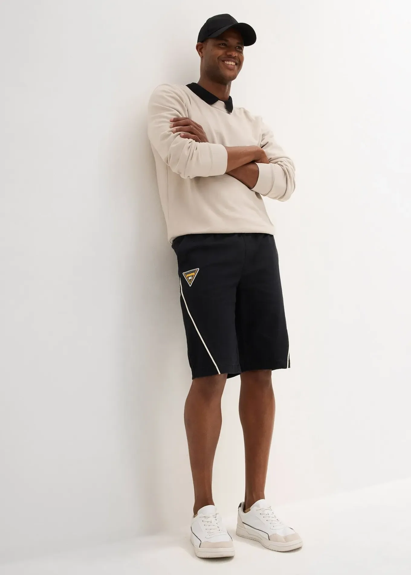 Bermuda ample à taille élastiquée