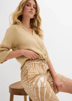 Bermuda avec taille élastiquée