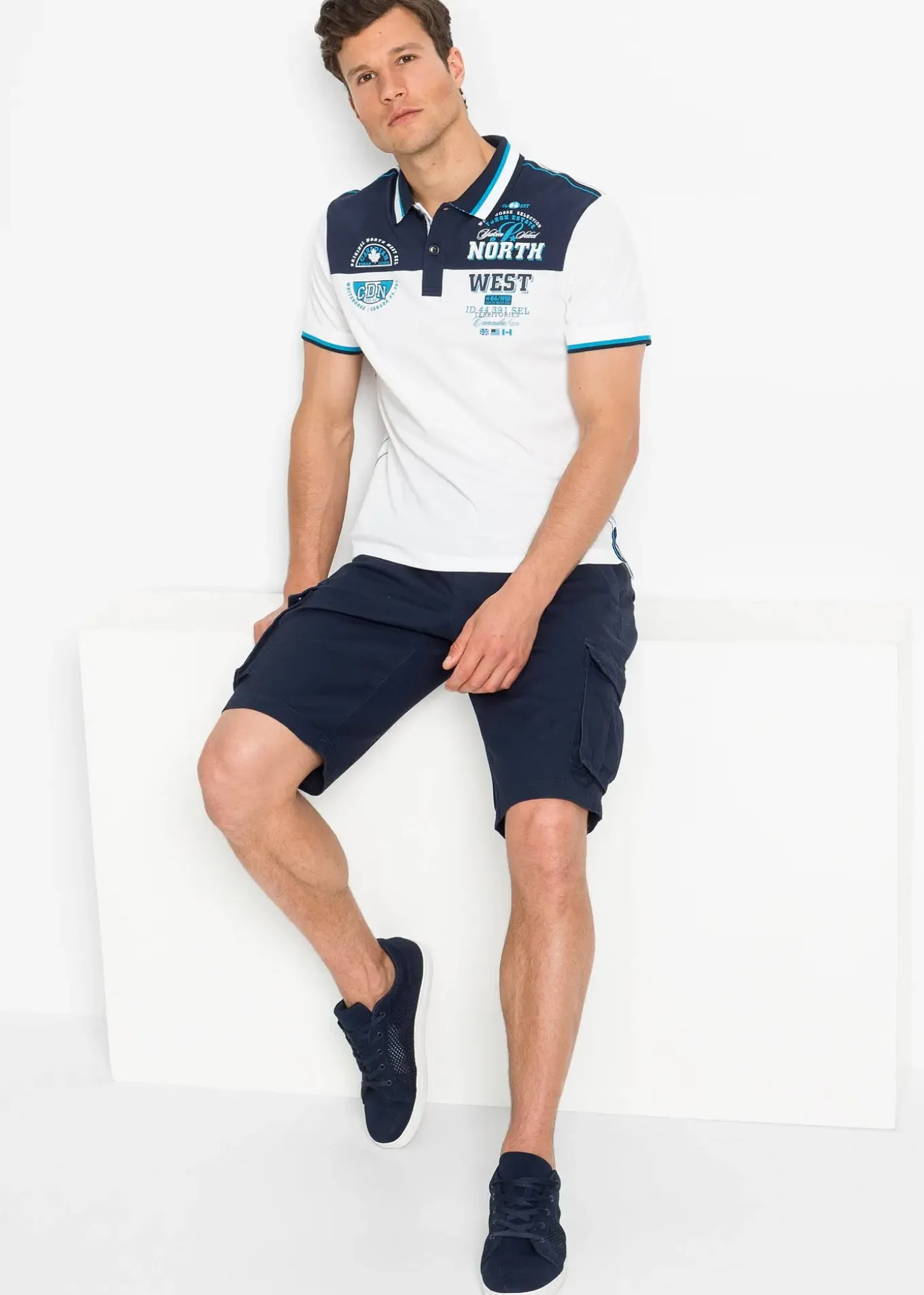 Bermuda cargo 100% coton, loose