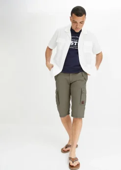 Bermuda cargo 100% coton, Regular