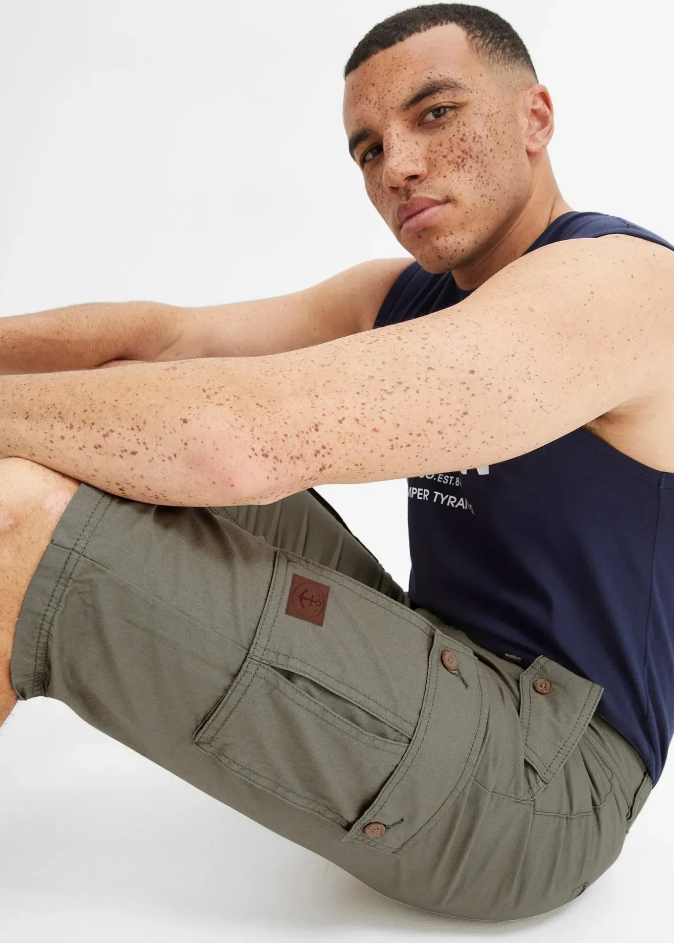 Bermuda cargo 100% coton, Regular