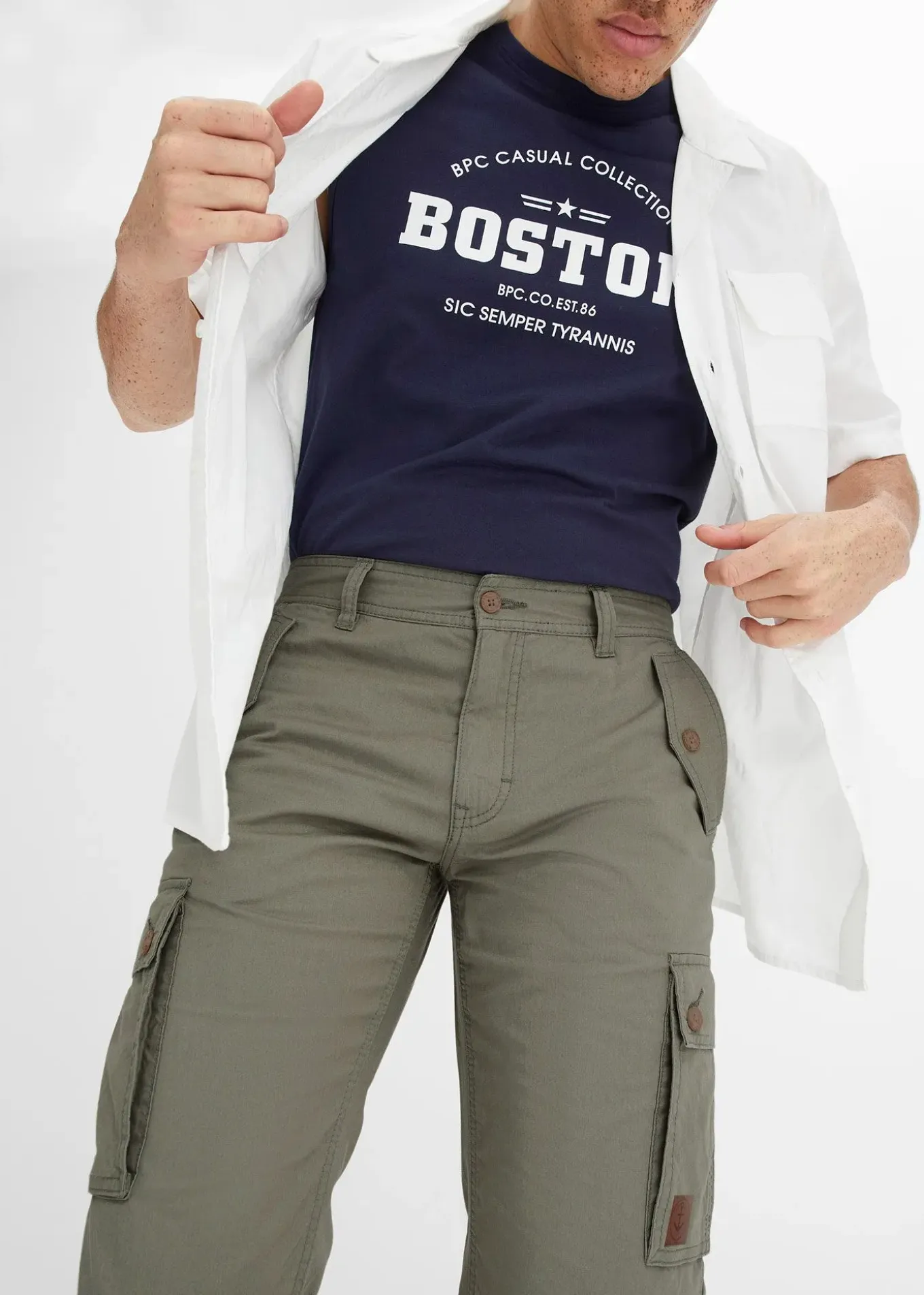 Bermuda cargo 100% coton, Regular