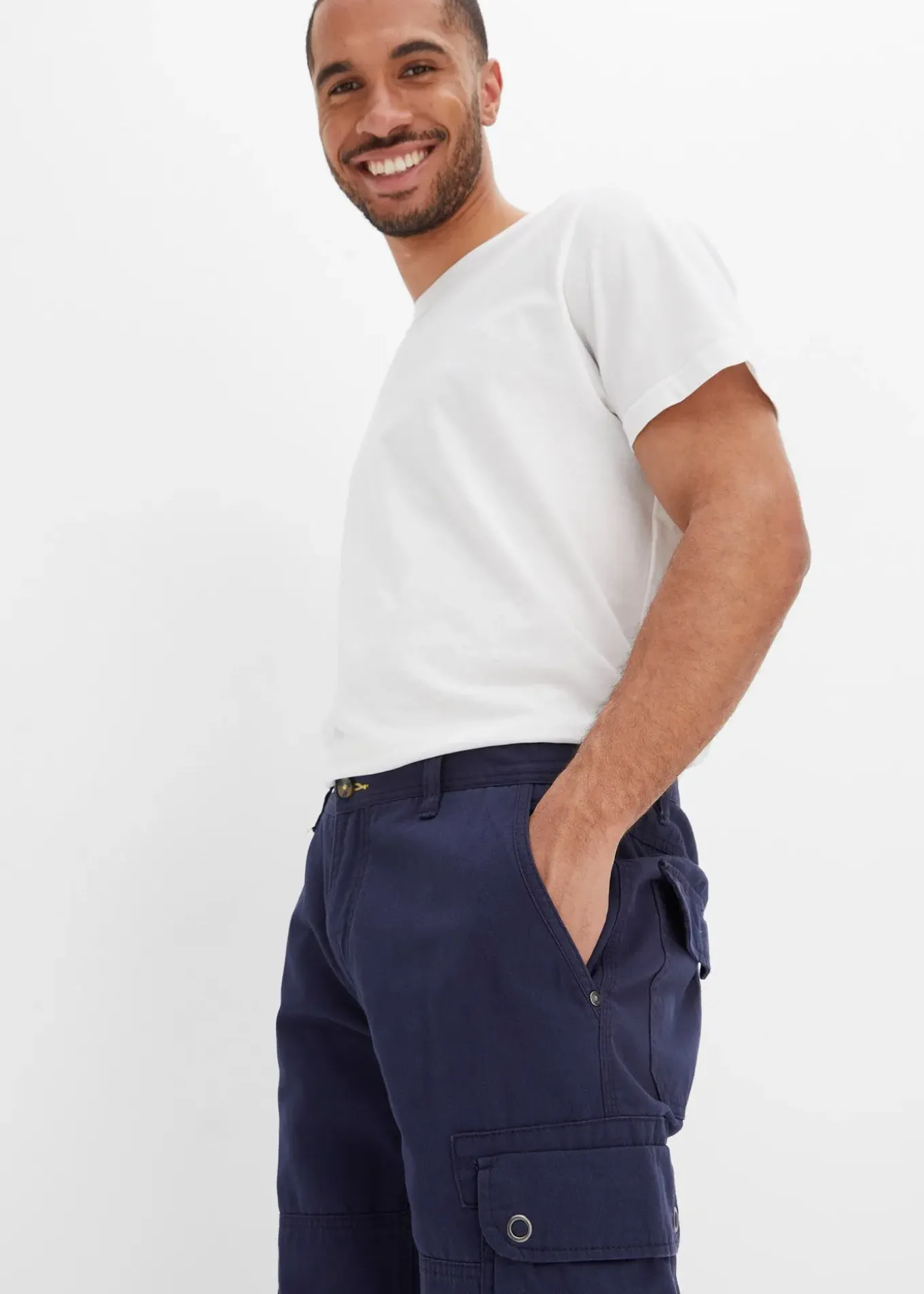 Bermuda cargo 100% coton, regular