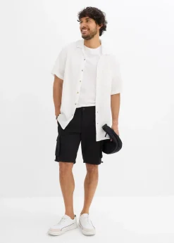 Bermuda cargo à taille élastiquée, regular