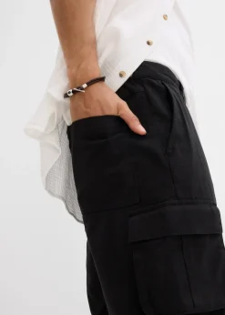 Bermuda cargo à taille élastiquée, regular