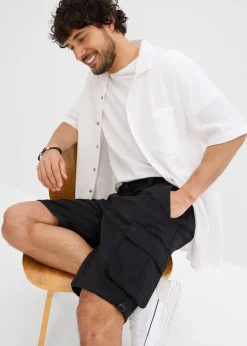 Bermuda cargo à taille élastiquée, regular