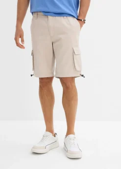 Bermuda cargo à taille élastiquée, regular