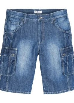 Bermuda cargo en jean, regular