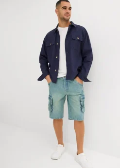 Bermuda cargo en jean, regular