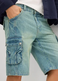 Bermuda cargo en jean, regular