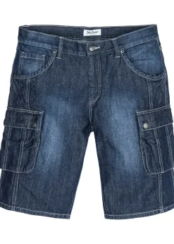 Bermuda cargo en jean, regular