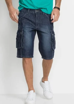 Bermuda cargo en jean, regular