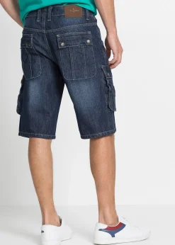 Bermuda cargo en jean, regular