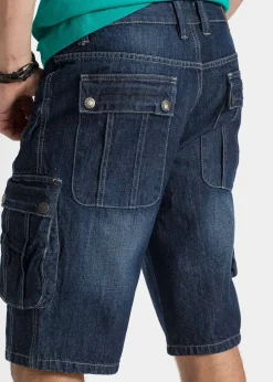 Bermuda cargo en jean, regular