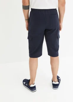 Bermuda cargo en sweat 100% coton