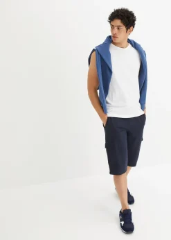 Bermuda cargo en sweat 100% coton