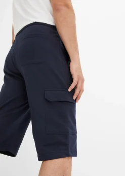 Bermuda cargo en sweat 100% coton