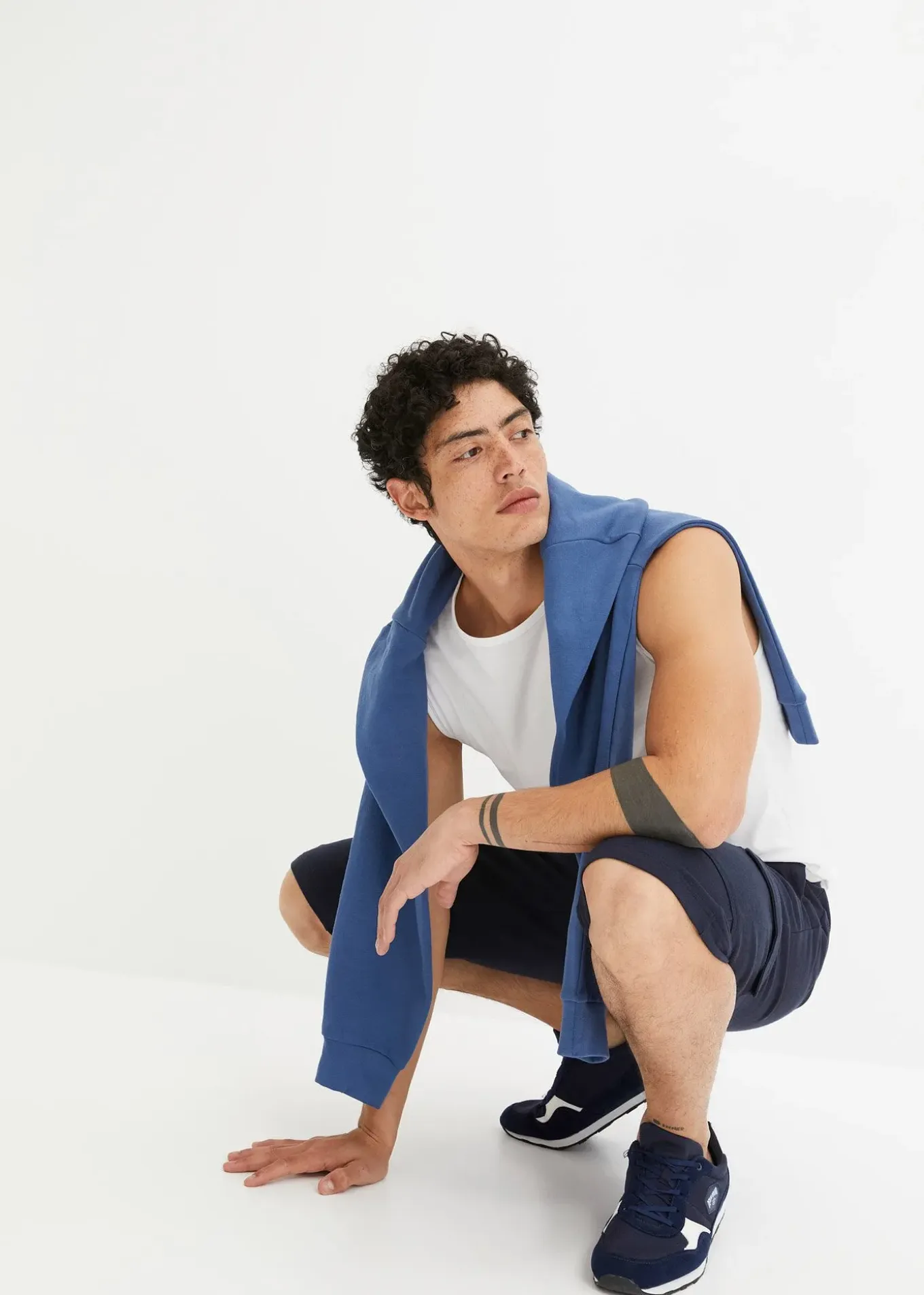 Bermuda cargo en sweat 100% coton