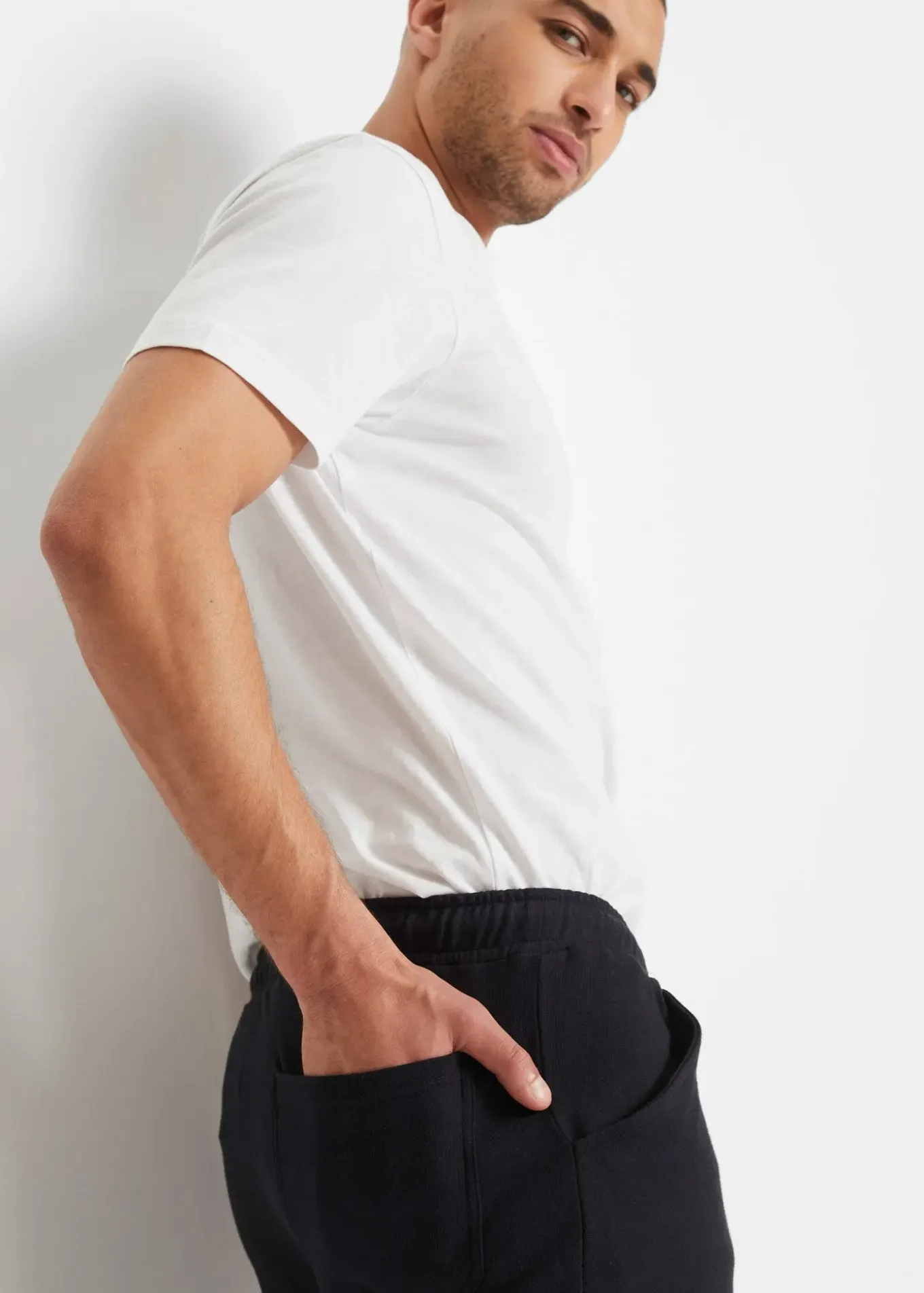 Bermuda cargo long en sweat 100% coton, regular