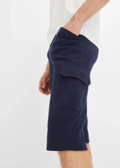 Bermuda cargo long en sweat 100% coton, regular