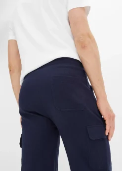 Bermuda cargo long en sweat 100% coton, regular