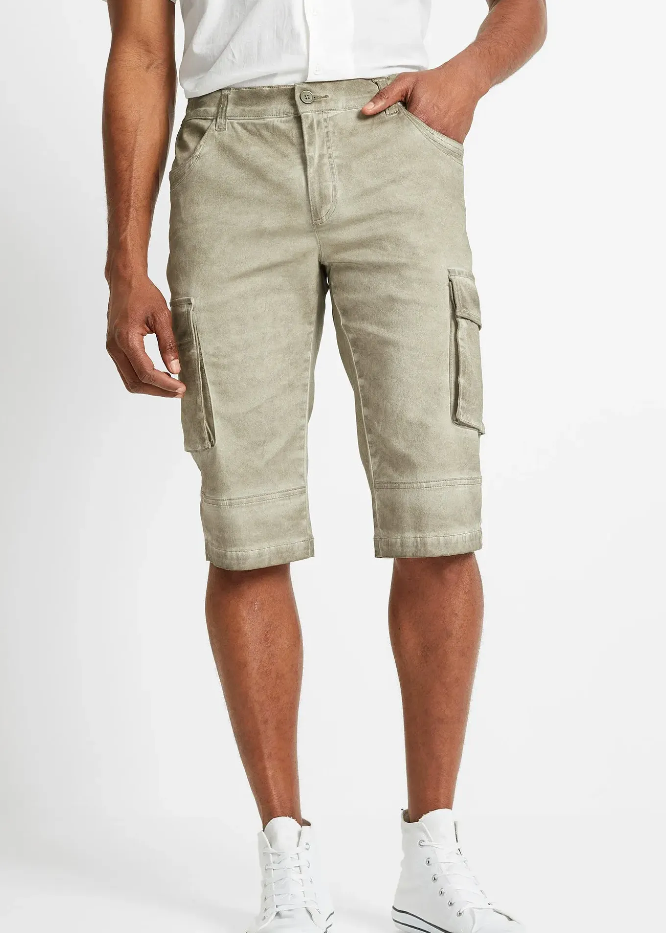 Bermuda cargo long extensible coupe confort, regular