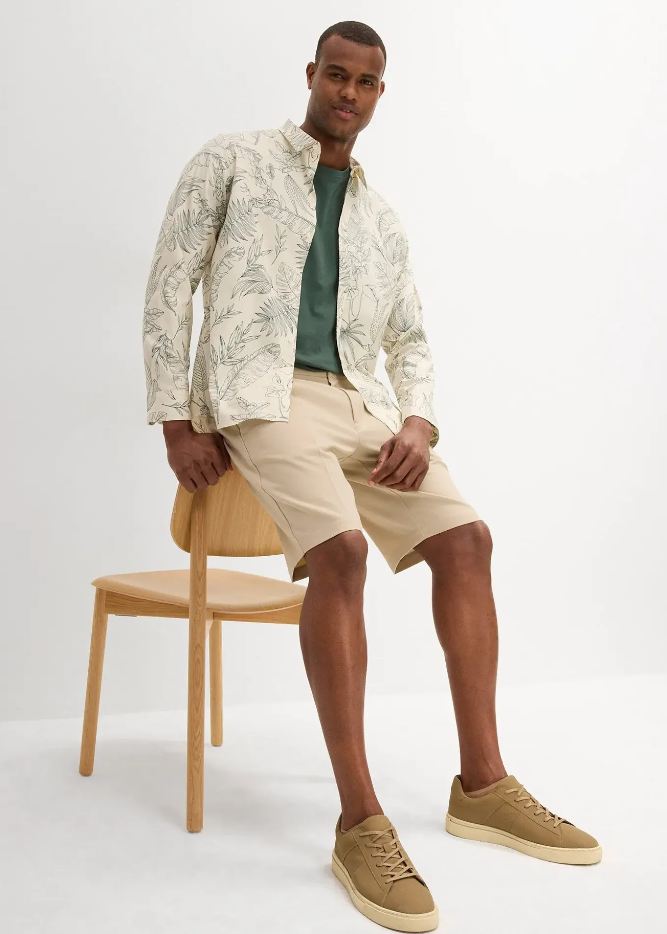 Bermuda chino à pinces, Regular