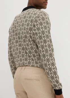 Bermuda chino en lin mélangé, Regular